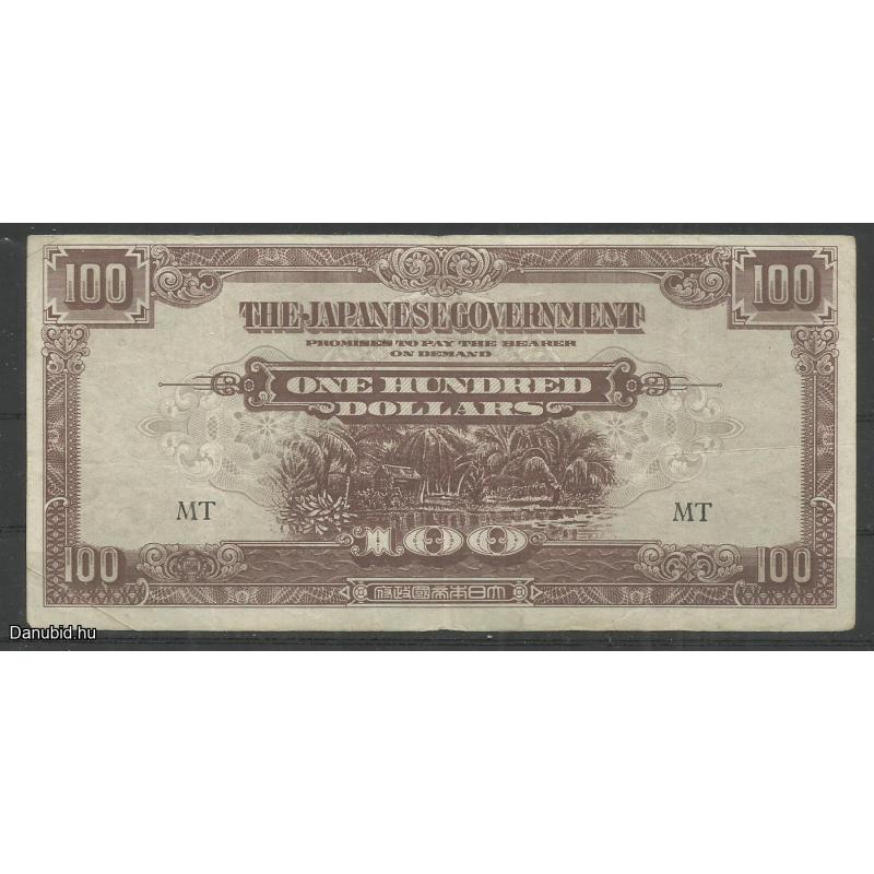 1944.- Japán - 100 dollár -  Malaya Japán megszállás