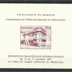 1987.- Monaco - MNH/** - Filatéliai - Emléklap