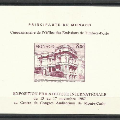 1987.- Monaco - MNH/** - Filatéliai - Emléklap