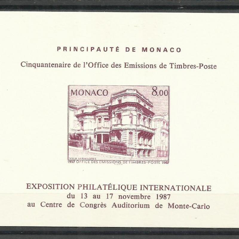 1987.- Monaco - MNH/** - Filatéliai - Emléklap