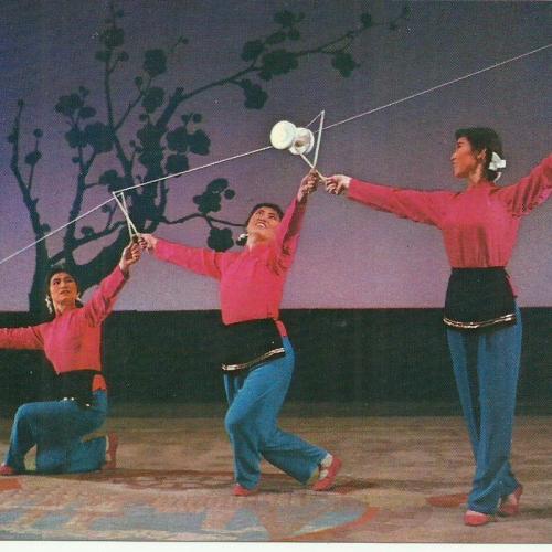 Kínai cirkusz képeslap - fénykép ördögi orsó