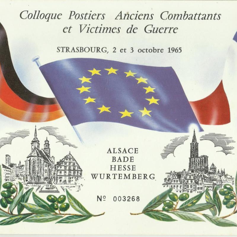1965.- Posta  háborús veteránok emléklap - Franciaország