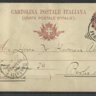 1889.- Olaszország - Németország ba- vasútállomás levelezőlap - futott