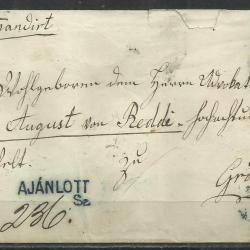 1871.- Ó-Buda - Gratz - levél - 5kr díjjegyes + 10kr bélyeg