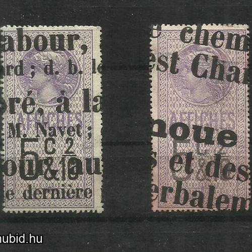 Francia Köztársaság Tunézia illeték bélyeg
