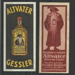1920.-  2 db számolócédula - Altvater Gessler
