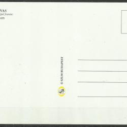2023.- Karácsony- képeslap - szájjal és lábbal festett - rénszarvas