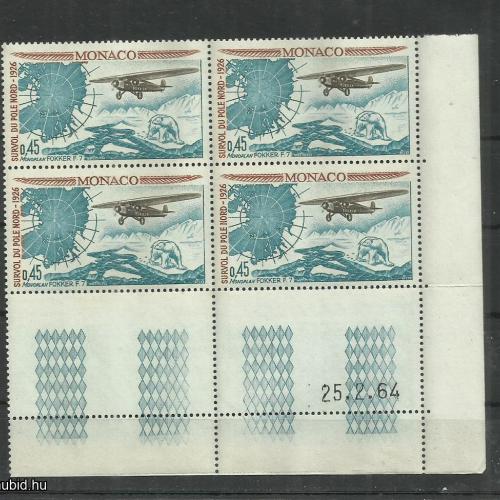 1964.- Monaco - MNH/** - blokk -  Monte-Carlo-rali – Fokker F.7