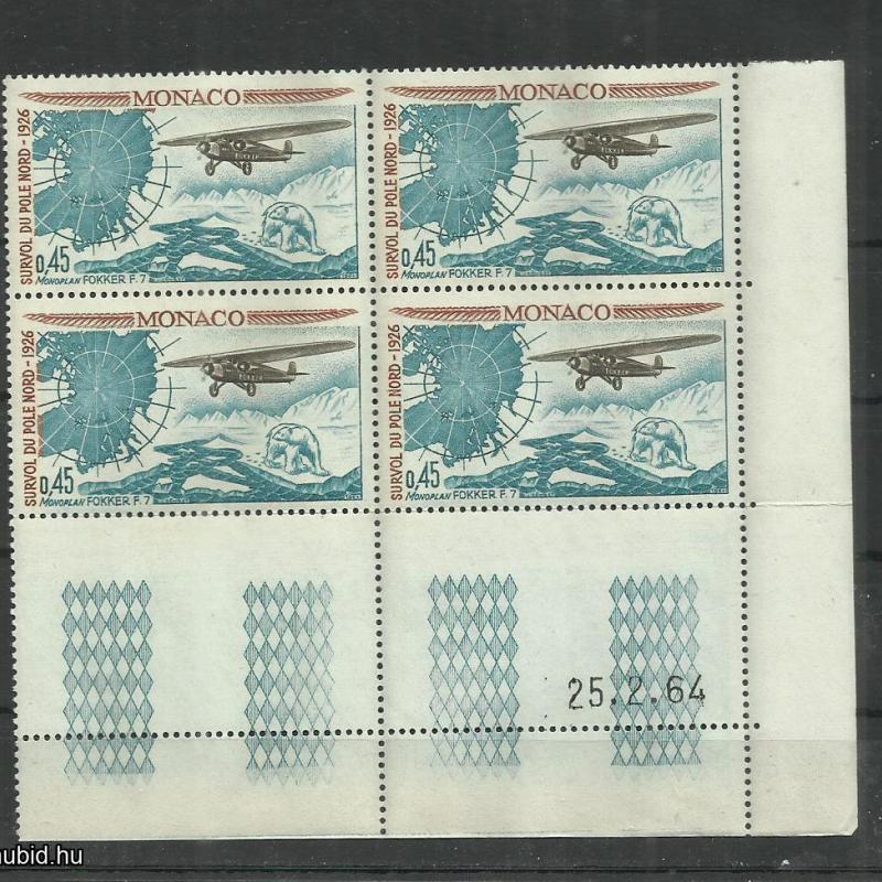 1964.- Monaco - MNH/** - blokk -  Monte-Carlo-rali – Fokker F.7