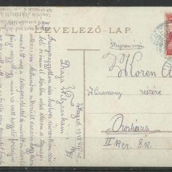 1918.- Szeged - Erzsébet szobor - futott képeslap