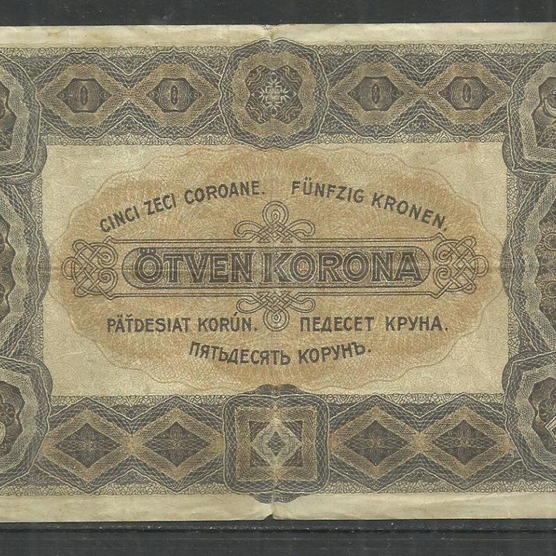 1920. - 50 korona -használt - papírpénz