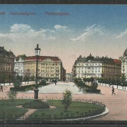 1916.-  Budapest - Szabadság tér - képeslap - futott