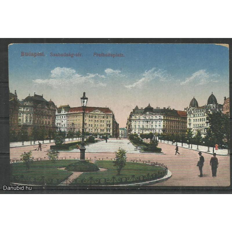 1916.-  Budapest - Szabadság tér - képeslap - futott