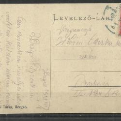 1918.- Szeged - Rókusi templom- futott képeslap