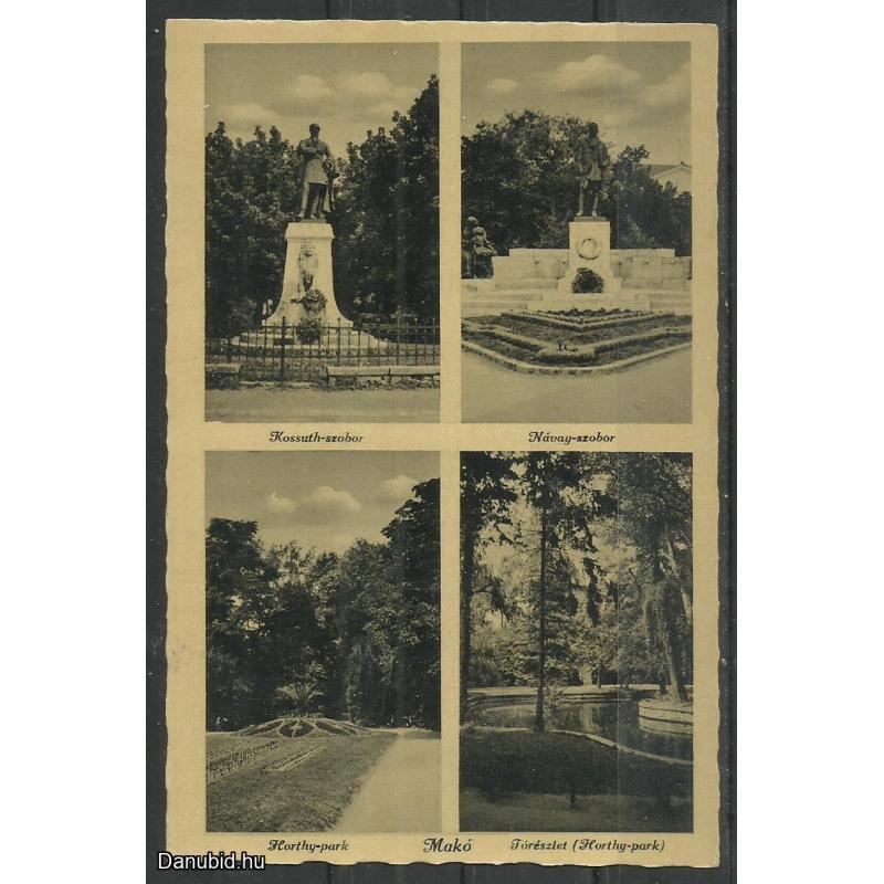 1942.- Makó - képeslap - Horthy park