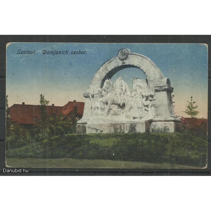 1918.- Szolnok - képeslap - Damjanich szobor