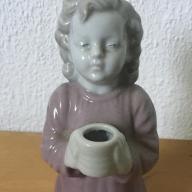 Gyertyatartó - angyal - porcelán