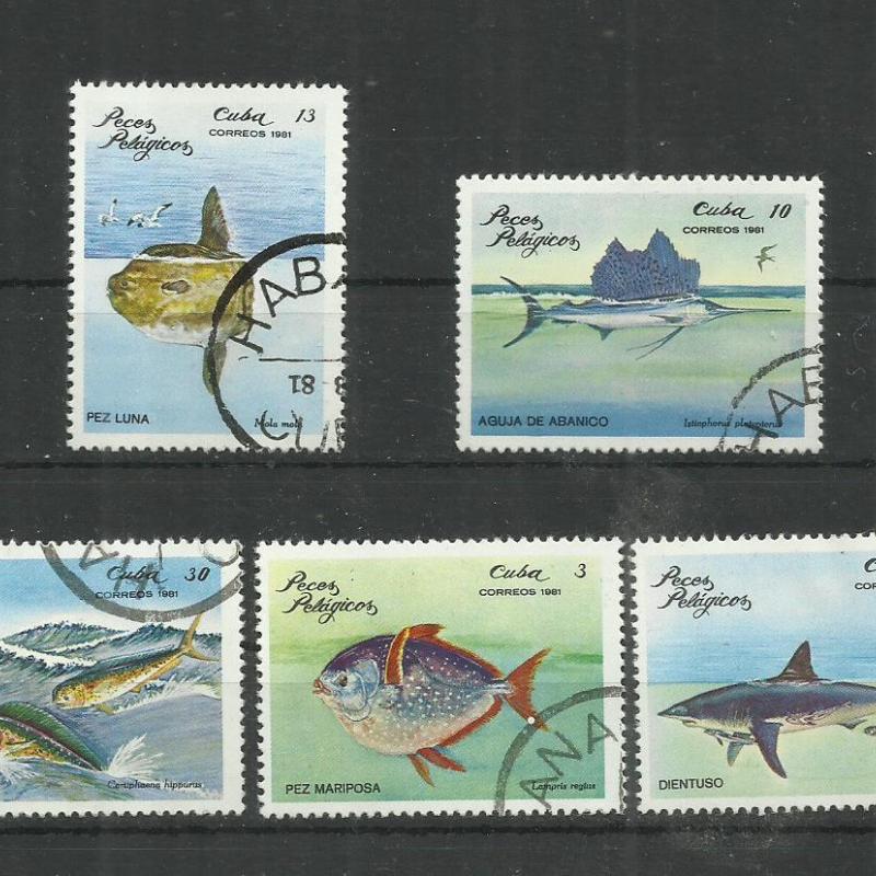 1981.- Kuba -Cuba -MNH/**- Tengeri hal sor - 5 db