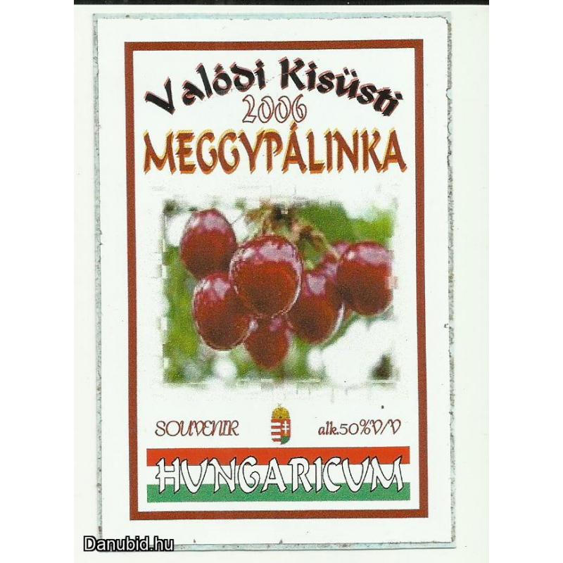 Címke - Valódi Kisüsti Meggypálinka