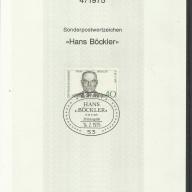 Elsőnapi bélyegzés - 1975 - "Hans Böckler" - bélyeg
