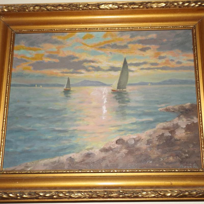 Baráth:Balaton - olajvászon