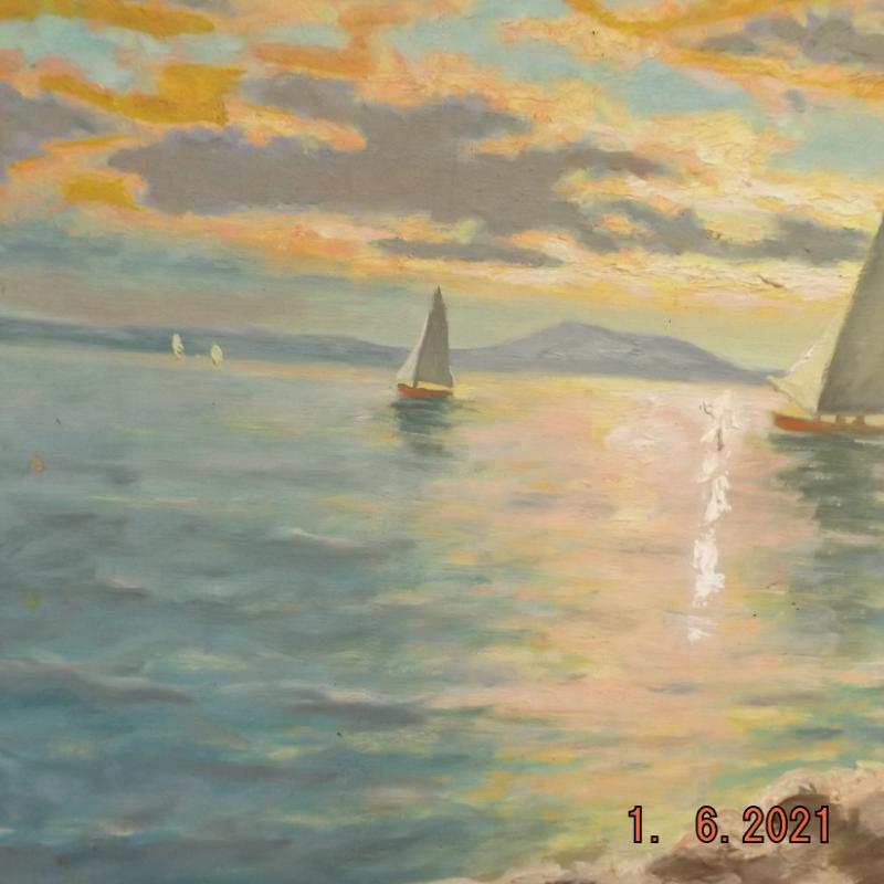 Baráth:Balaton - olajvászon