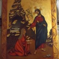2009.- Győző Éva:Ikon -39 cm x 50 cm x 2 cm - vastagon aranyozott