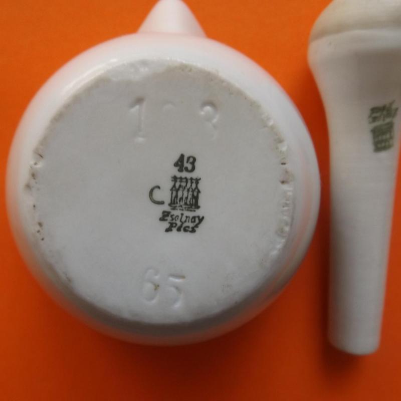 Zsolnay - patikamozsár - porcelán -kicsi mozsár