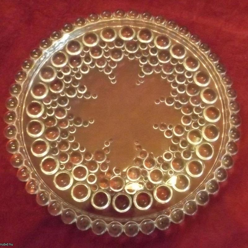 Torta vagy  gyümölcs  lapostartó üveg