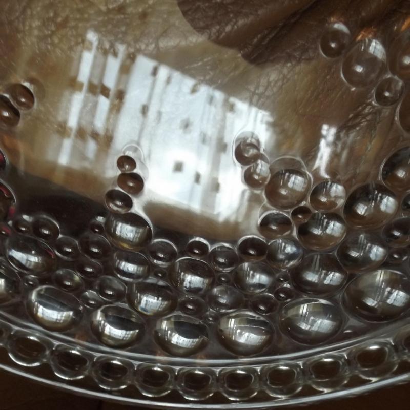 Torta vagy  gyümölcs  lapostartó üveg