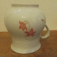 1 db hollóházi hasas bögre - virágmintával