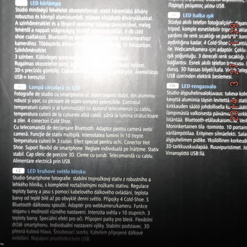 Hama led körlámpa "spotlight steady 120" állvány, okostelefonhoz