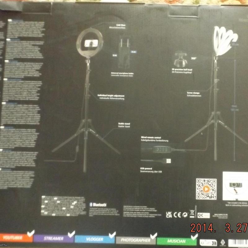 Hama led körlámpa "spotlight steady 120" állvány, okostelefonhoz