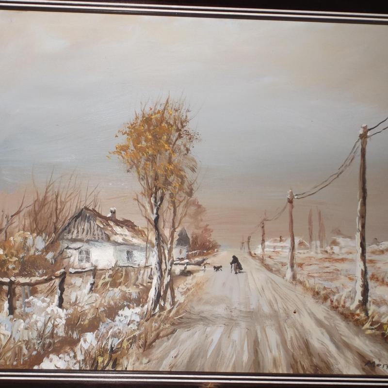 Mónus Sándor 1909-1996)Téli tanya,Mártély
