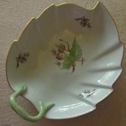 Herendi - levélalakú kínáló - Hecsedli minrás