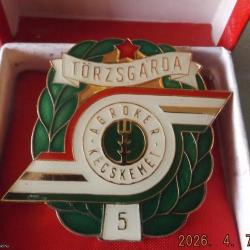 1960-1970 - évek - Kecskemét - AGROKER - Törzsgárda "5 év