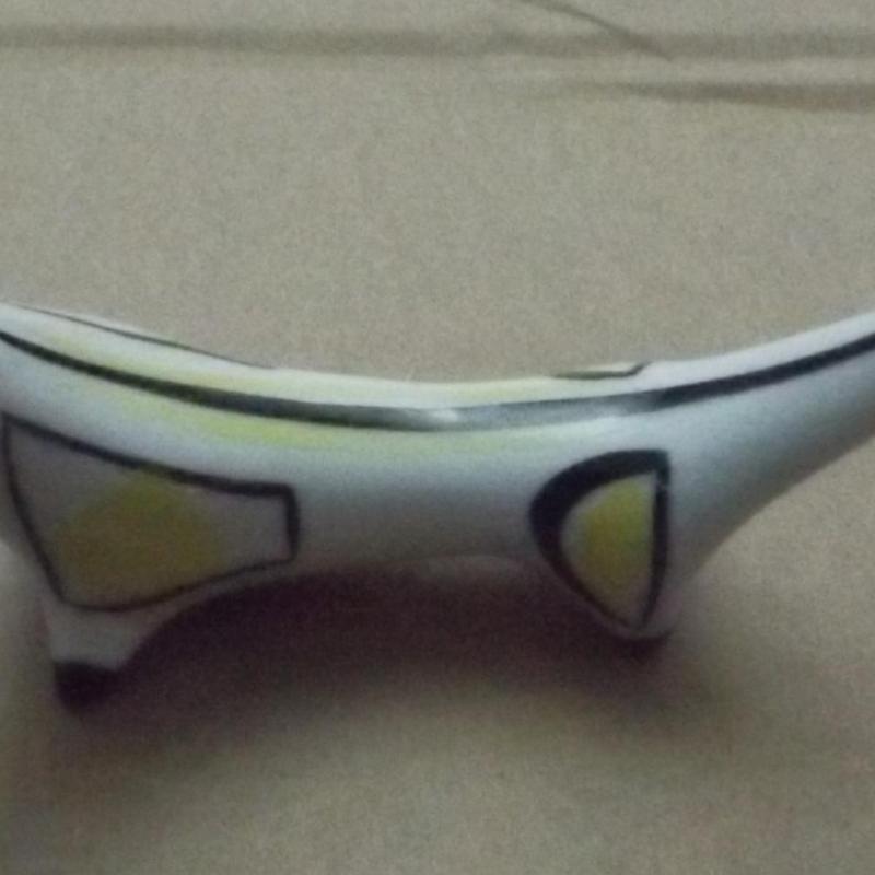 Hollóházi porcelán art deco tacskó, kutya, Hanzéli Jenő terve