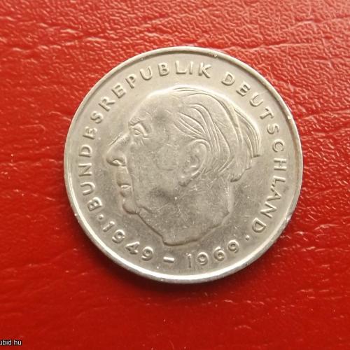 1972.- Németország - Germany - 2 Mark 1972 D - veret Konrad Adenauer