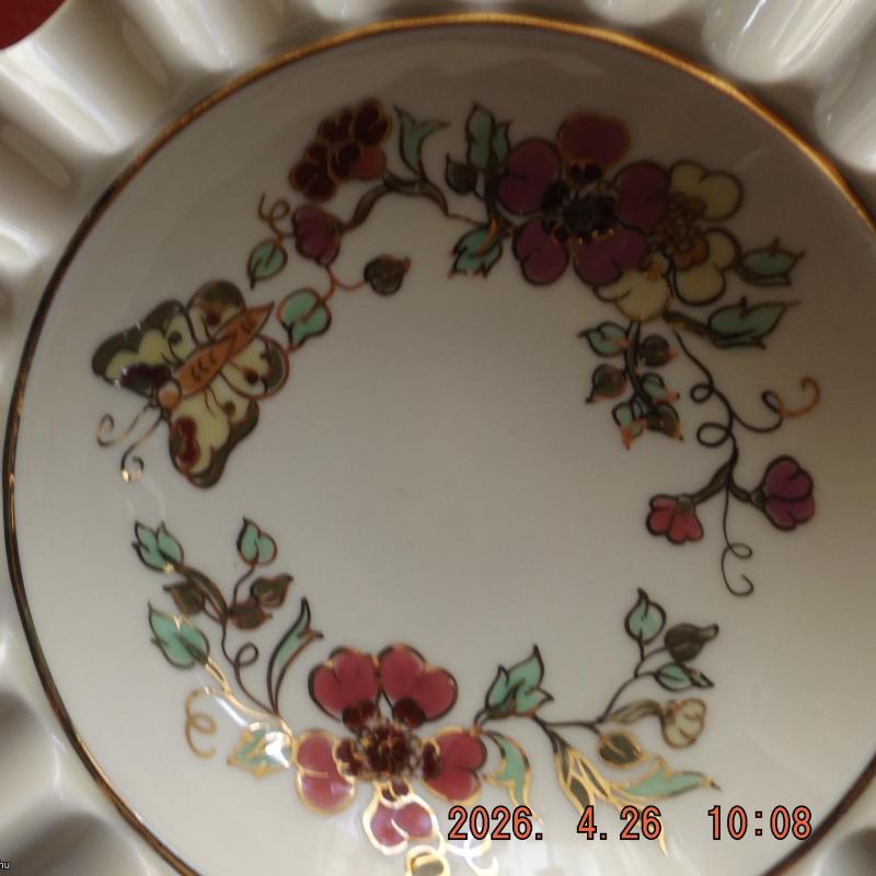 Zsolnay - hamutartó - pillangó mintás