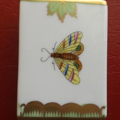 Herendi - gyufatartó- porcelán - Viktória mintás