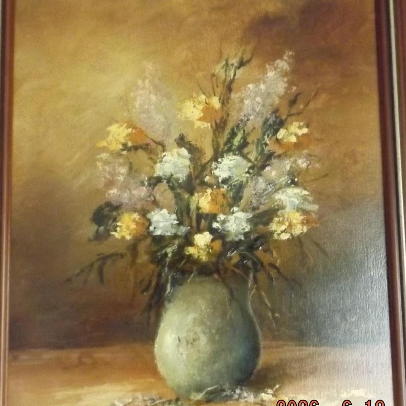 2002.-Szántó Lukács- Csendélet -olajkarton -20 X30 cm