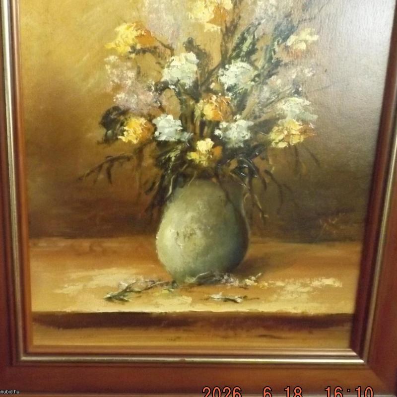 2002.-Szántó Lukács- Csendélet -olajkarton -20 X30 cm