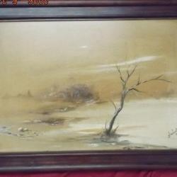 1992.- Szántó Lukács: Vízparti fa - 50 X 35 cm