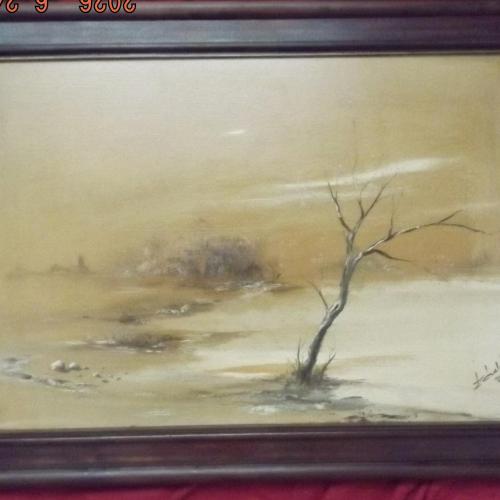 1992.- Szántó Lukács: Vízparti fa - 50 X 35 cm