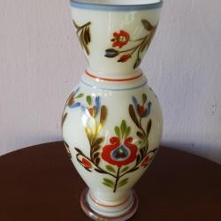 Nagyon régi üvegváza - népi motívum