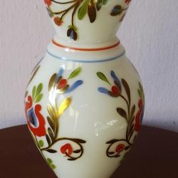 Nagyon régi üvegváza - népi motívum