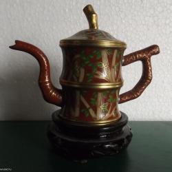 Kínai - tűzzománc - cloisonne - teakiöntő