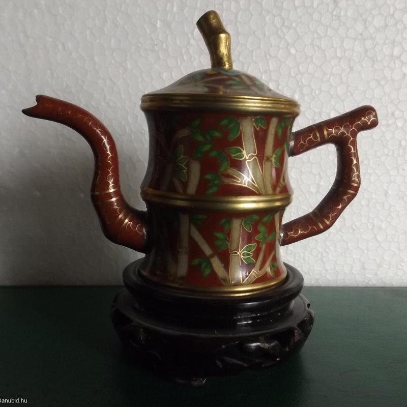 Kínai - tűzzománc - cloisonne - teakiöntő