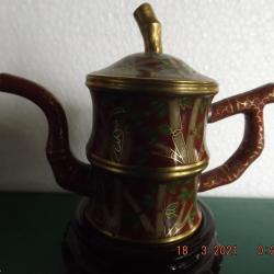 Kínai - tűzzománc - cloisonne - teakiöntő