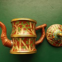 Kínai - tűzzománc - cloisonne - teakiöntő